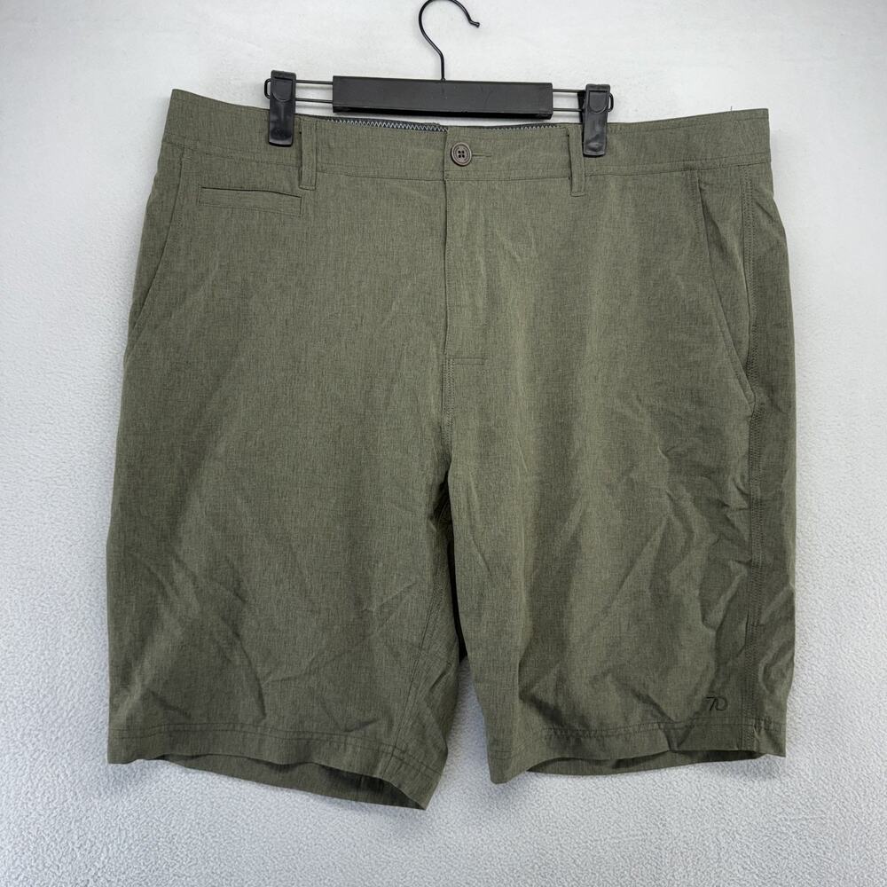7 diamond Shorts Men's 38 Green Velocity Cargo Performance Quick Dry Swim Surf